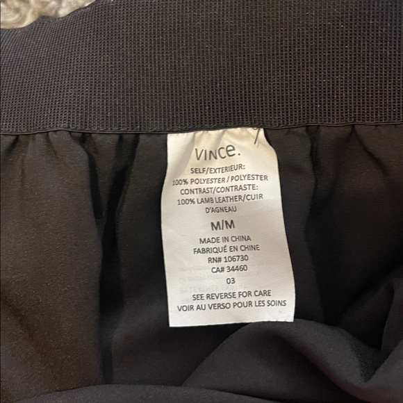 Vince Leather Black Mini Skirt - Picture 5 of 8